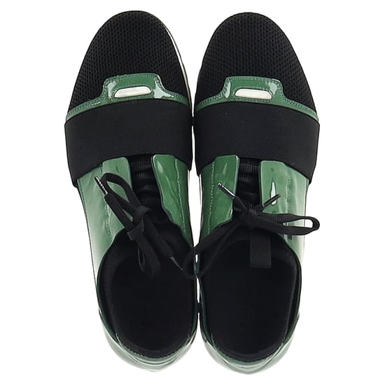 Balenciaga Race Runner Sneakers aus grünem Lackleder - Image 4