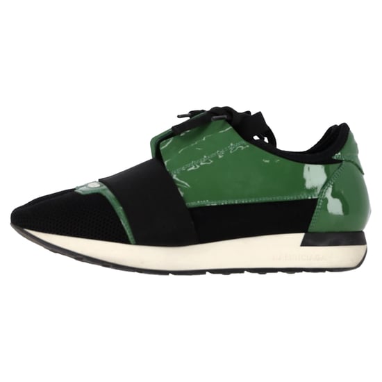 Balenciaga Race Runner Sneakers aus grünem Lackleder - Image 5