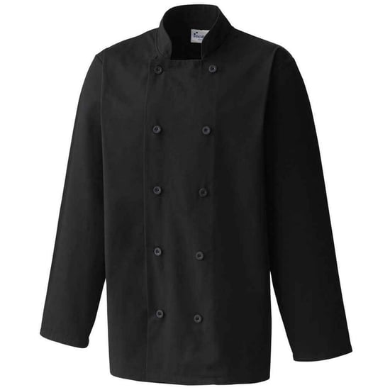 Premier Herren Langarmkochjacke (Schwarz) - Image 1