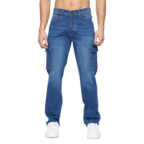 Crosshatch - "Kremtap" Cargo-Jeans für Herren (Steinwaschen) - Image 1