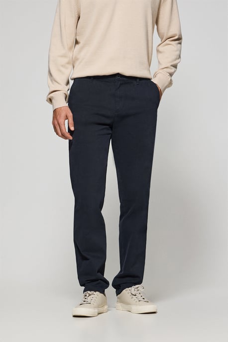 Chinohose Vanya marineblau mit Polo Club Stickerei - Image 2
