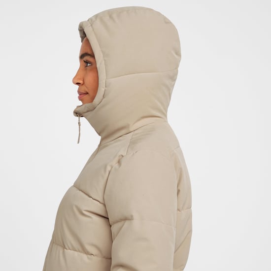North Ridge Women's Roaming Jacket with Generous Cosy Hood & Zipped Hem Vents, Longline Winter Coat, Beige - Image 5
