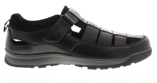 Hush Puppies Touch Close Herren Sandalen Rucker Leder Fischer Schwarz - Image 2