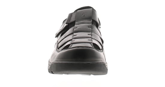 Hush Puppies Touch Close Herren Sandalen Rucker Leder Fischer Schwarz - Image 3