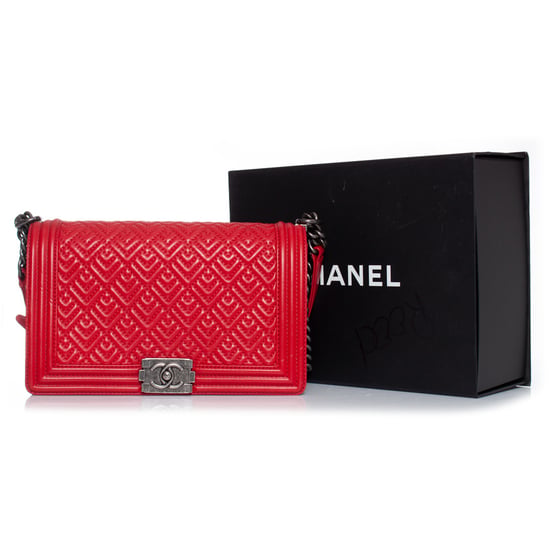 Mittelgroße gesteppt rote Jungen-Handtasche - Image 3