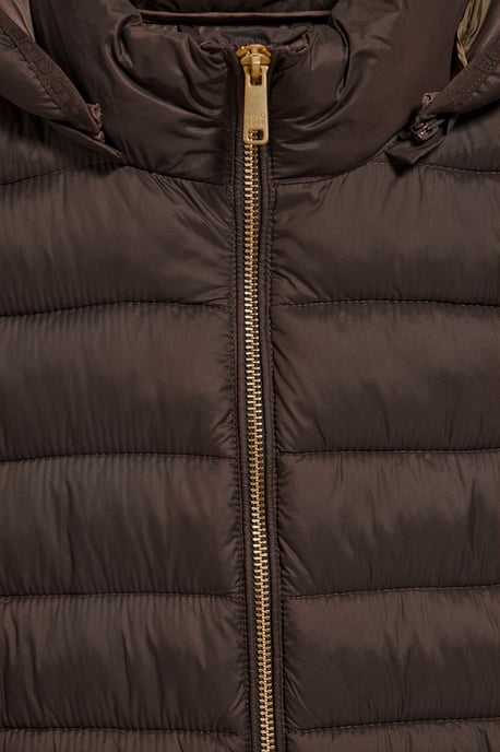 Ultraleichte Jacke Corey braun mit abnehmbarer Kapuze und PC Stickerei - Image 5