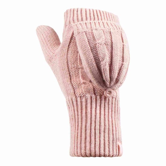 Damen Kabelstrick 2.3 Tog Thermo Winter Fingerlose Umwandlungshandschuhe - Image 1