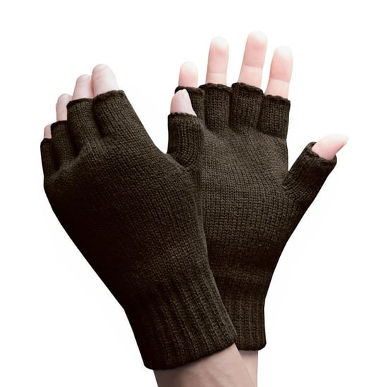 Herren Warme 3,2 TOG Fleecegefütterte Winterthermofäustlinge ohne Finger in Khaki & Marineblau - Image 1