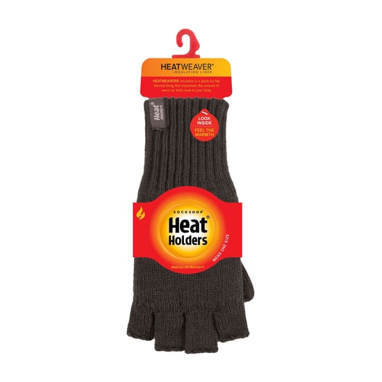 Herren Warme 3,2 TOG Fleecegefütterte Winterthermofäustlinge ohne Finger in Khaki & Marineblau - Image 2