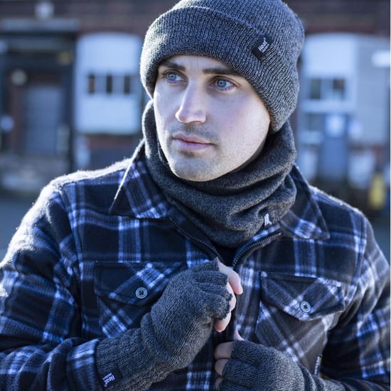 Herren Warme 3,2 TOG Fleecegefütterte Winterthermofäustlinge ohne Finger in Khaki & Marineblau - Image 4