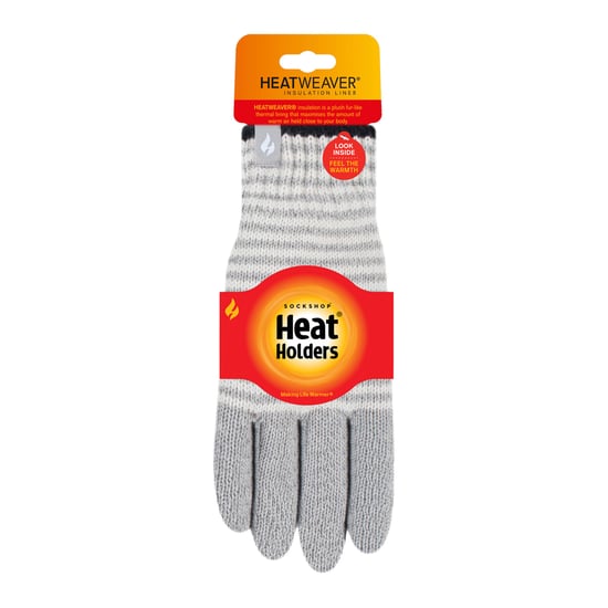 Damen Gestreifte Fleecegefütterte Strickwarme Thermohandschuhe für den Winter - Image 2