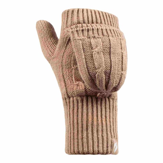 Damen Kabelstrick 2,3 Tog Thermo Winter Fingerlose Umhängehandschuhe - Image 1