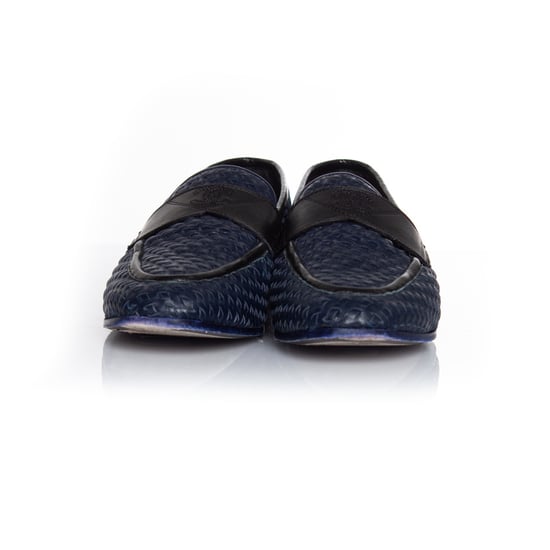 gewebter Leder Mokassin Slipper - Image 3