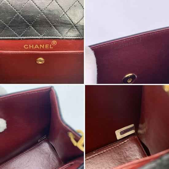 Chanel Vintage Leder Umhängetasche Trapezio - Image 4