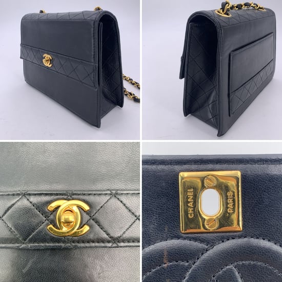 Chanel Vintage Leder Umhängetasche Trapezio - Image 5