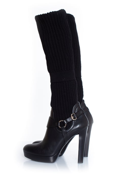 Schwarze Overknee-Sockenstiefel - Image 2