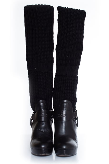 Schwarze Overknee-Sockenstiefel - Image 4