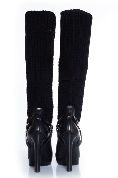 Schwarze Overknee-Sockenstiefel - Image 6