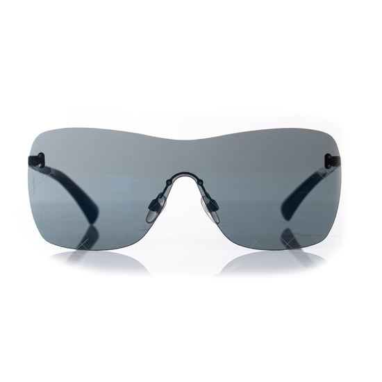 Gepolsterte Shield-Sonnenbrille in Blau - Image 1
