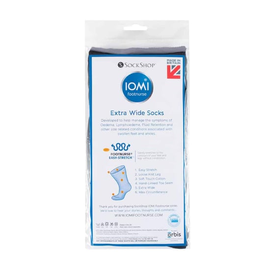 1 Pack Extra Breite Locker Sitzen Baumwoll-Oedema-Socken für Geschwollene Knöchel - Image 2
