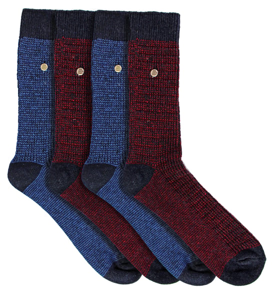 4er-Pack Herren Baumwoll-Socken | Spirit Square Strick-Socken - Image 3