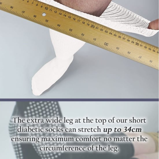 4er-Pack lange Bambus-Socken für Diabetiker mit Grips für Männer und Frauen - Image 5