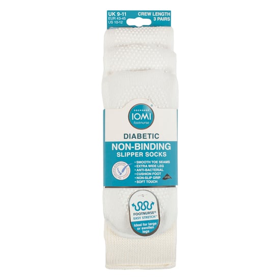 3 Paar diabetiker Socken mit Grips | Extra breite rutschfeste Haussocken - Image 2