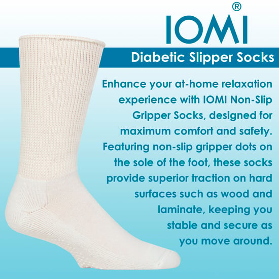 3 Paar diabetiker Socken mit Grips | Extra breite rutschfeste Haussocken - Image 3