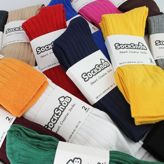 Herren Einfarbige Baumwoll-Rippstrumpfsocken - Image 3