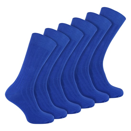 Herren Einfarbige Baumwollreiche Rippensocken - Image 1