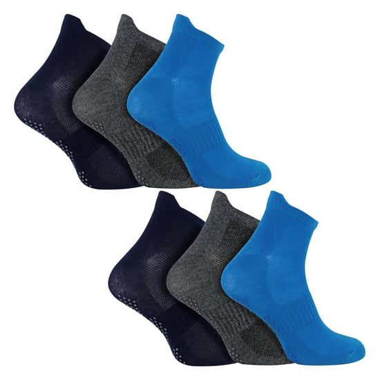 6er-Pack Herren Yoga Pilates Anti-Rutsch-Socken | Atmungsaktive gepolsterte Sportsocken - Image 3