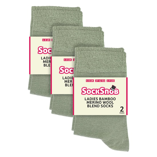 Damen 6er Pack Socken aus Bambus- und Merinowoll-Mischung - Image 2