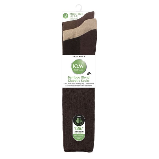 3er Pack Damen Kniestrümpfe aus weichem Bambus für Diabetiker - Image 2