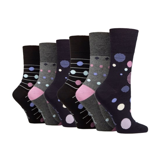 6er-Pack Damen Baumwollsocken ohne Gummi mit lockerem Oberschenkel - Image 1