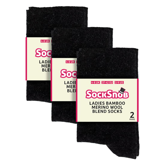 Damen 6er Pack Socken aus Bambus- und Merinowollmischung - Image 2