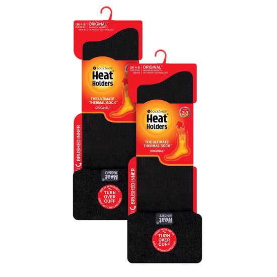 Heat Holders Damen 2er-Pack Wellington-Socken mit weichem Futter - Schwarz - Image 2