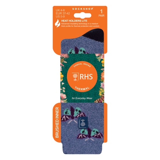 Damen Thermosocken | Dünne Fleece-Socken mit floralem Muster - Image 2
