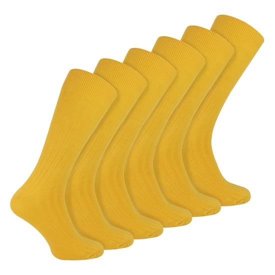 Herren Unifarbene Baumwollreiche Rippstrumpfsocken - Image 1