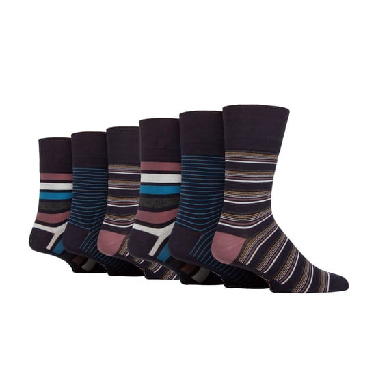6er Pack Herren Bambus Socken mit weitem, elastikfreiem Bund - Image 1