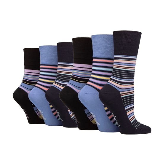 6er-Pack Damen Bambus-Socken ohne Elastik mit lockerem Bund - Image 1
