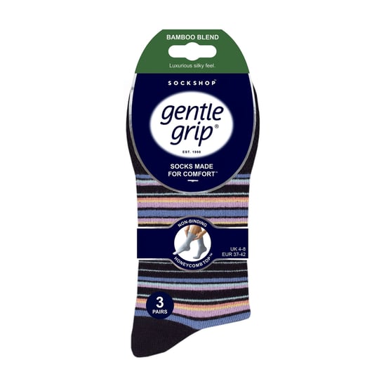6er-Pack Damen Bambus-Socken ohne Elastik mit lockerem Bund - Image 2