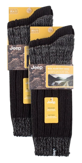 Herren 4er-Pack Wollwanderstrümpfe | Rippstrick-Wollmischung Stiefelsocken - Image 2