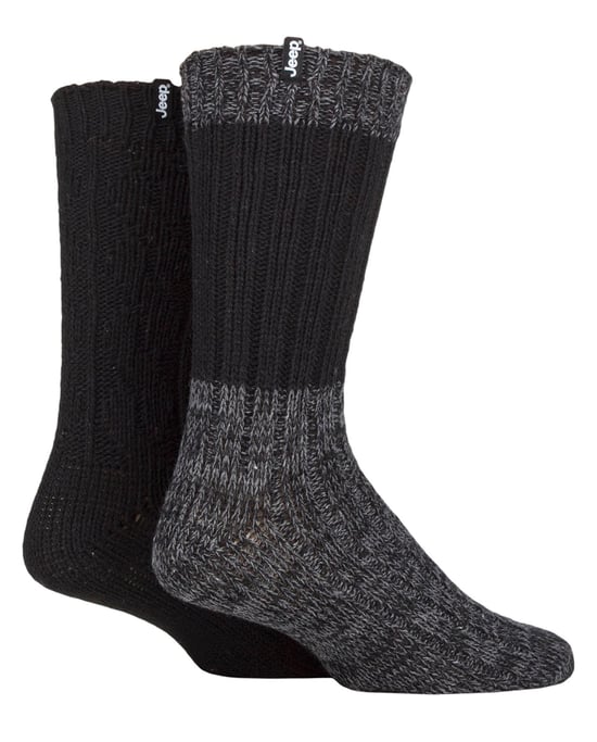 Herren 4er-Pack Wollwanderstrümpfe | Rippstrick-Wollmischung Stiefelsocken - Image 3