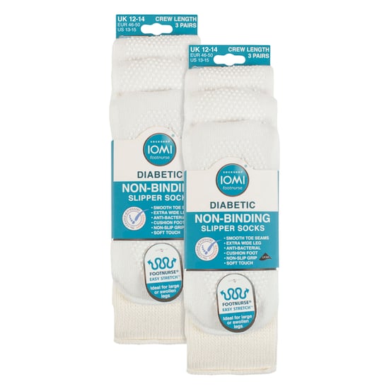 6er-Pack Diabetiker Schlafsocken mit Noppen | Rutschfeste Extra Breite Haussocken - Image 2