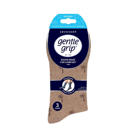 6er Pack Herren Baumwollsocken ohne Elastik mit quadratischem Muster für schlechte Durchblutung - Image 2