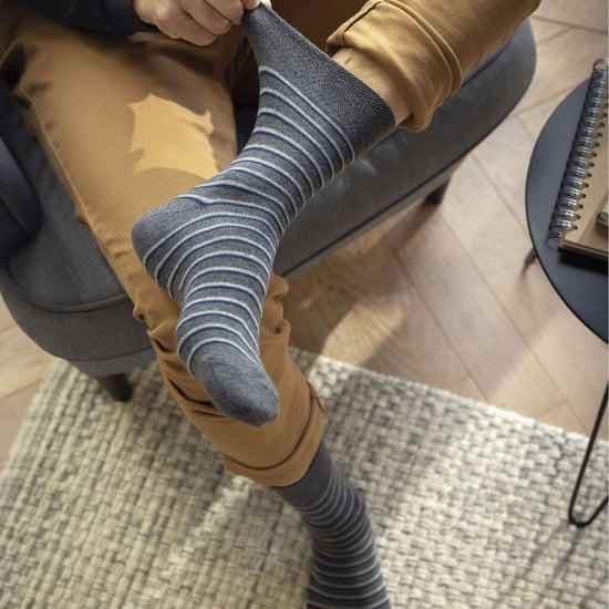 6er Pack Herren Baumwollsocken ohne Elastik mit quadratischem Muster für schlechte Durchblutung - Image 4