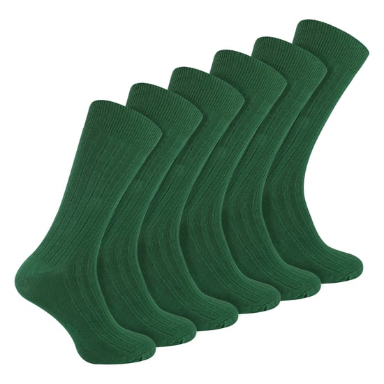 Herren Einfarbige Baumwollreiche Rippensocken - Image 2