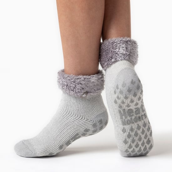 Damen rutschfeste thermische Kurzschaft-Ankle-Socken mit Griffigkeit für das Bett - Image 3