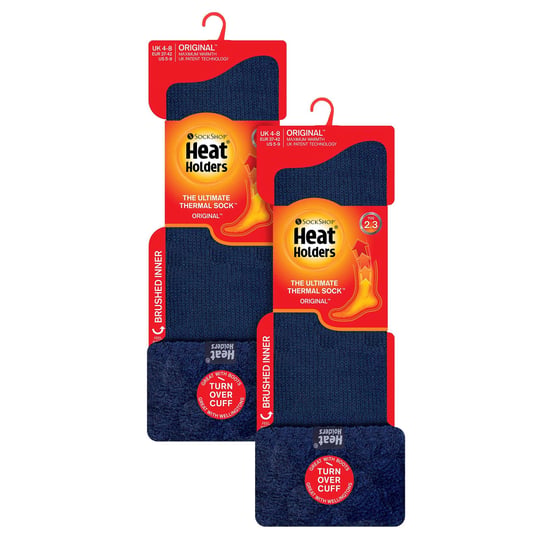 Damen 2er-Pack Wellington Weichgebürstete Innenschuhe Socken - Image 2