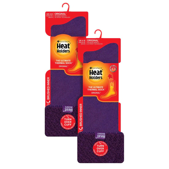 Damen 2er-Pack Wellington Weiche Innenstulpen Socken - Image 2